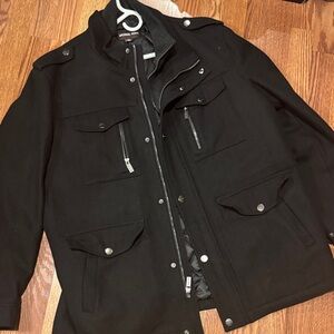 Michael Kors Charcoal Military Field Jacket